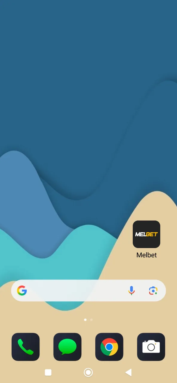 Access Melbet home screen to register or log in.
